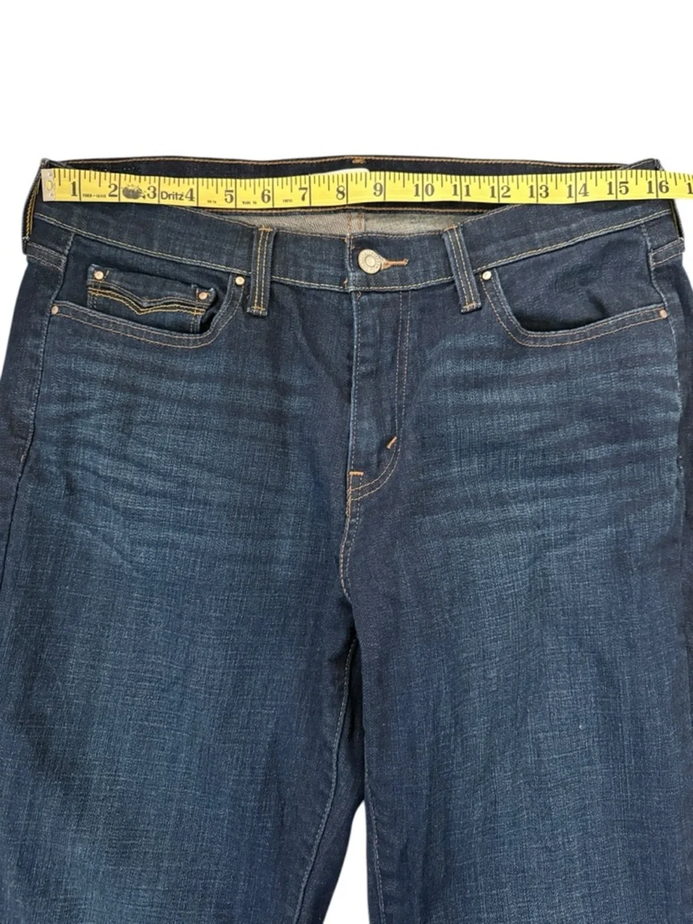 Levi’s 505 Flap Pocket Jean Dark Blue Wash Mid-Rise Bootcut Straight 12 (32x31)
